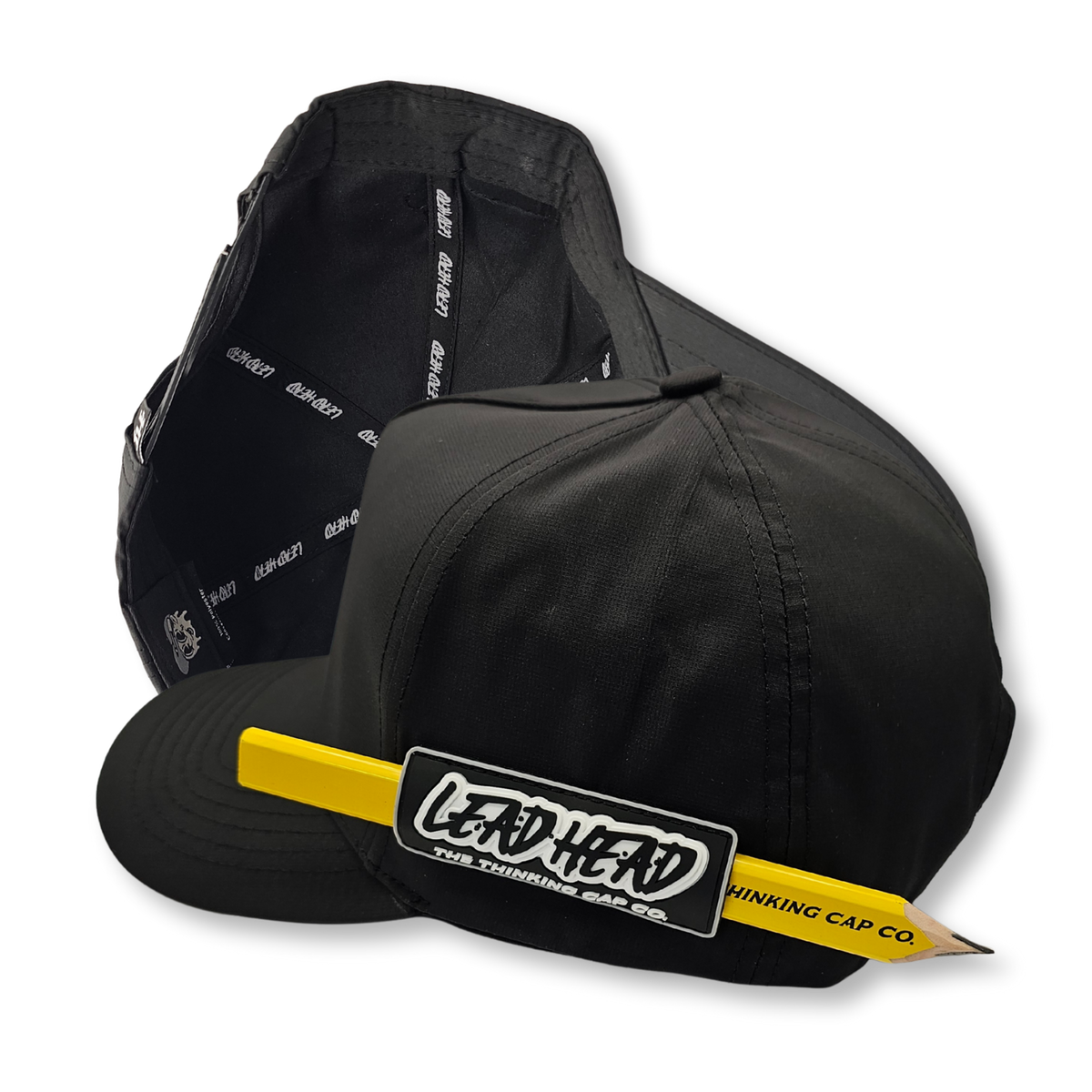 Lead Head The Casual Blank plain black pencil holder cap, ready for your logo