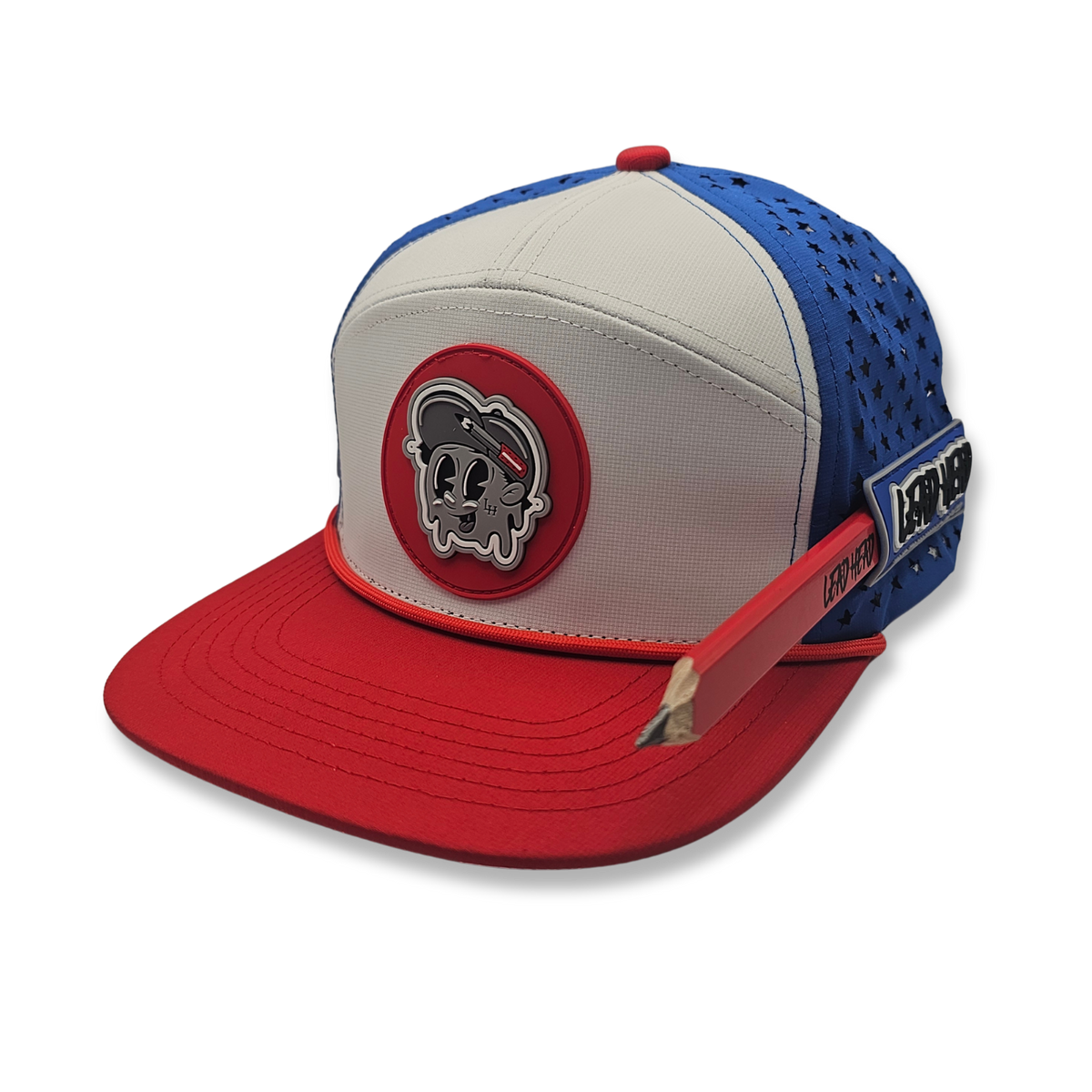 Lead Head The 'Murica Tradie Old Glory pencil holder cap detail #colour_old-glory