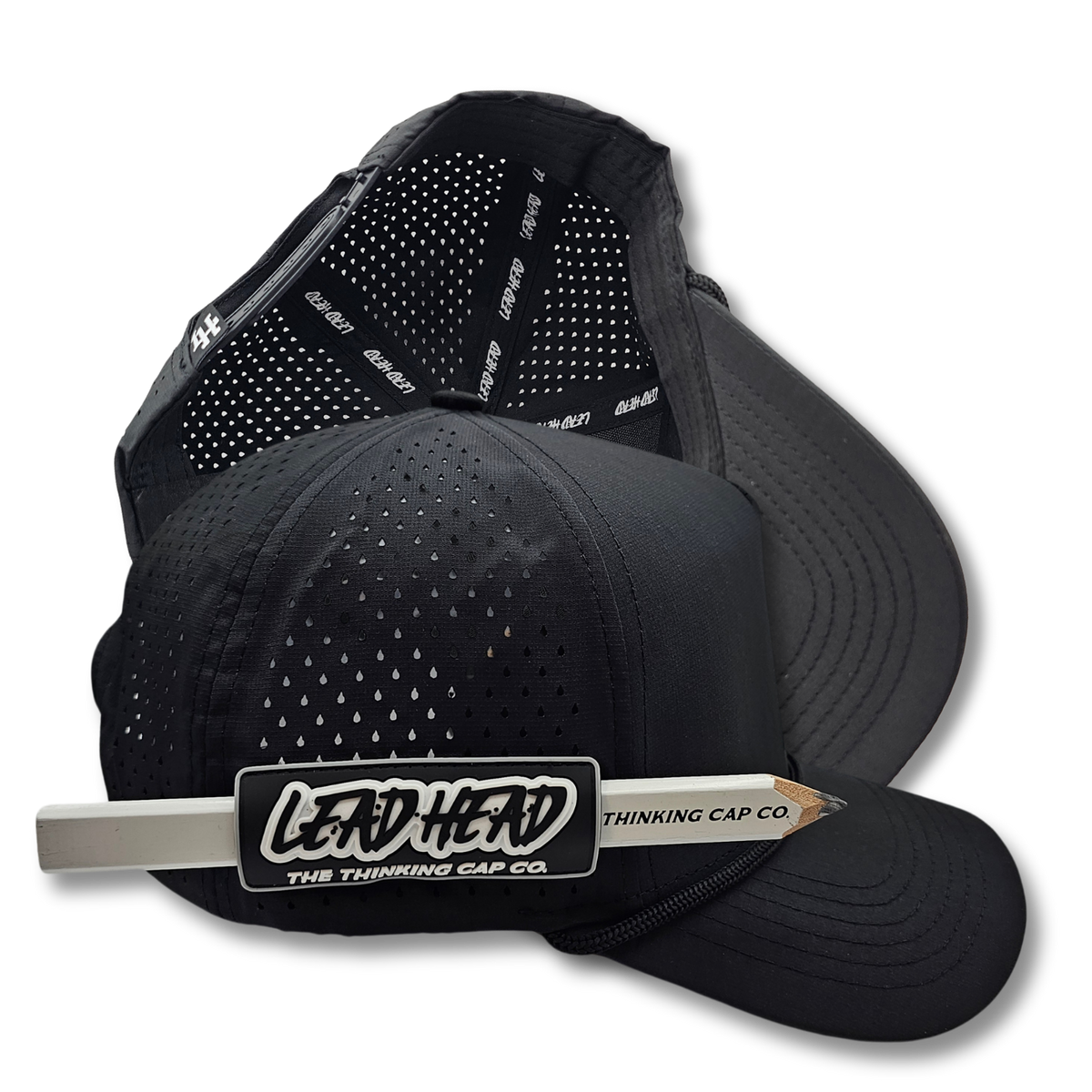 Lead Head The Serious Blank plain black pencil holder cap, ready for your logo