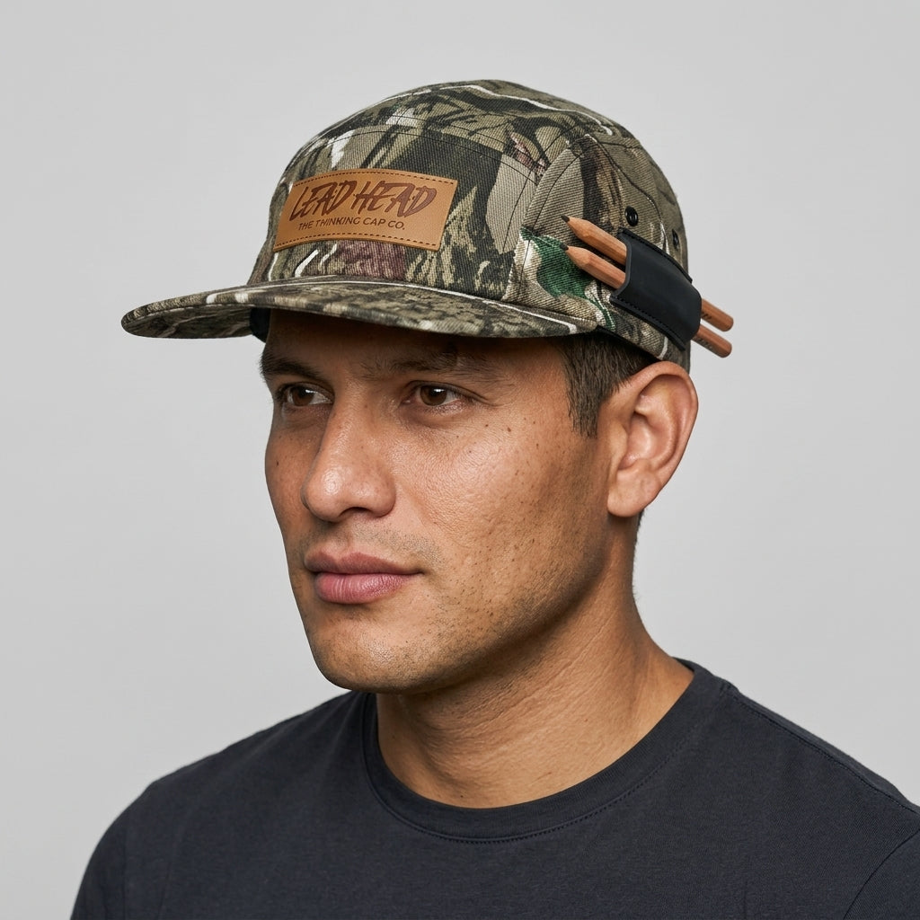 5-panel camper cap — On Model - Close-up Detail | Generated by Modelize