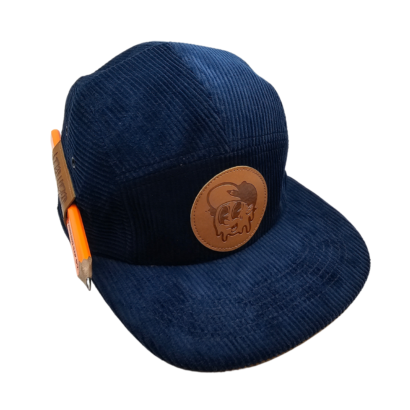 Lead Head The Retro Tradie Royal Blue navy corduroy cap angle