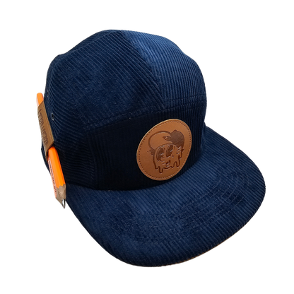 Lead Head The Retro Tradie Royal Blue navy corduroy cap angle
